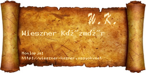 Wieszner Kázmér névjegykártya